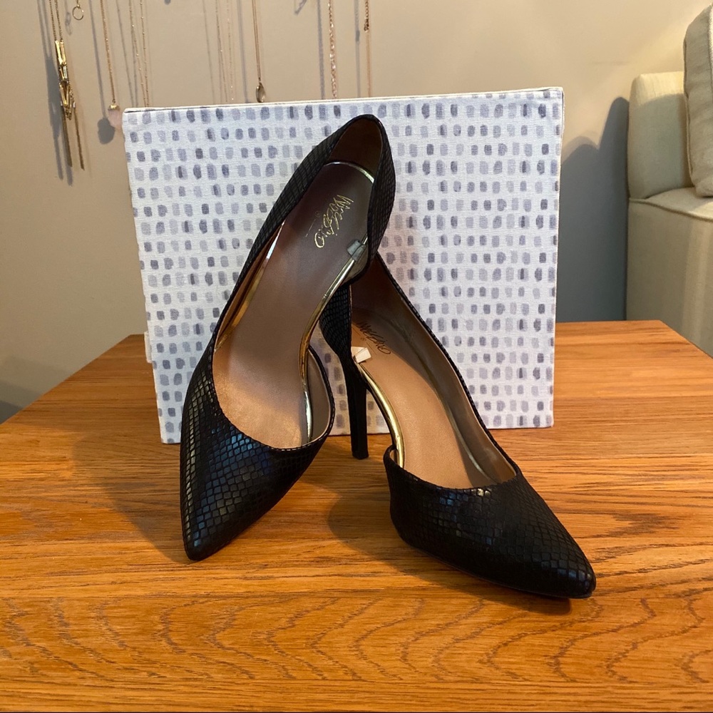 Mossimo Black Snakeskin Heels
